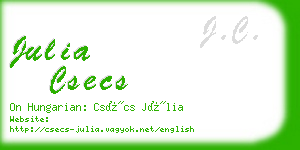 julia csecs business card